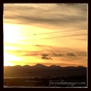 sunset over the Rockies
